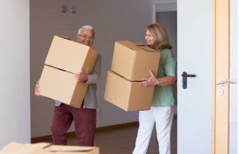 retired couple using self storage on the gold coast