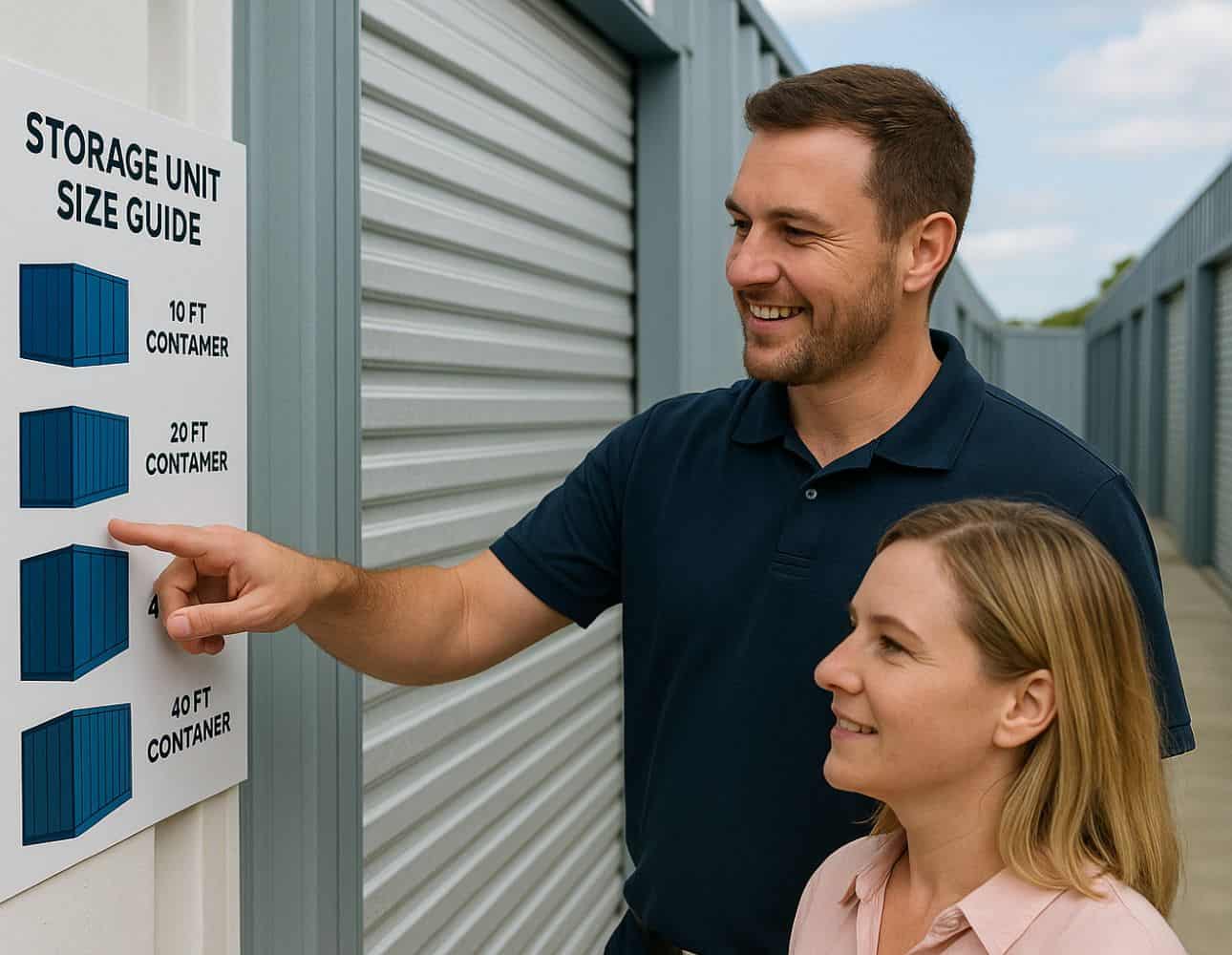 storage expert helping a customer choose the right storage unit size in Brisbane